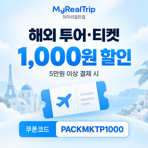 해외 투어·티켓 5만원 이상 1,000원 할인